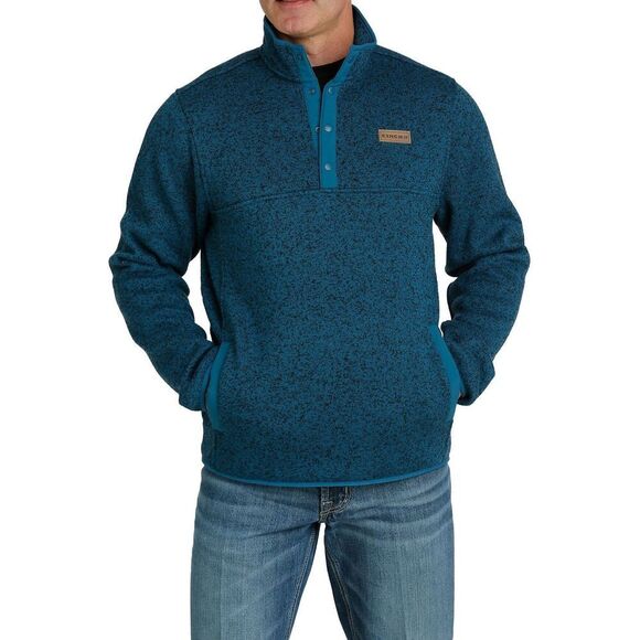 ✨Cinch Pullover Men's Fleece Teal Sz XL Sweater✨ - Picture 1 of 9